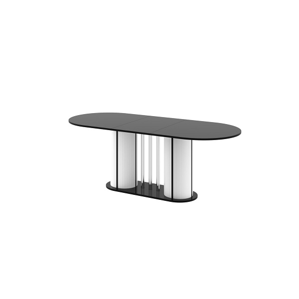 Stół rozkładany CESARO - Wariant Kolorystyczny: Czarno-biały - Hubertus